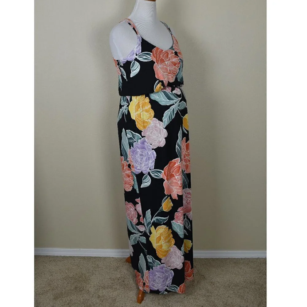 Full Moon Stitch Fix Wendilyn Maternity Floral Maxi Dress NEW L - Picture 6 of 7